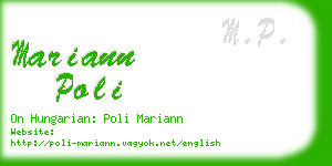 mariann poli business card